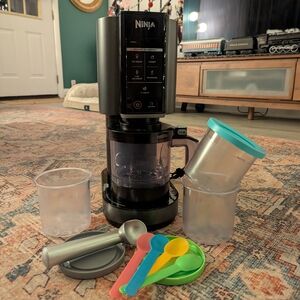 Ninja Black Ice Cream Maker with Multi-Colored Accessories